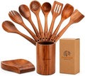10-Piece Teak Wood Cooking Utensil Set
