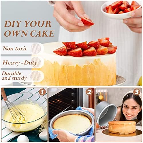 Gerrii 18 Pcs 4 Inch Round Cake Pans Nonstick Aluminum Round Baking