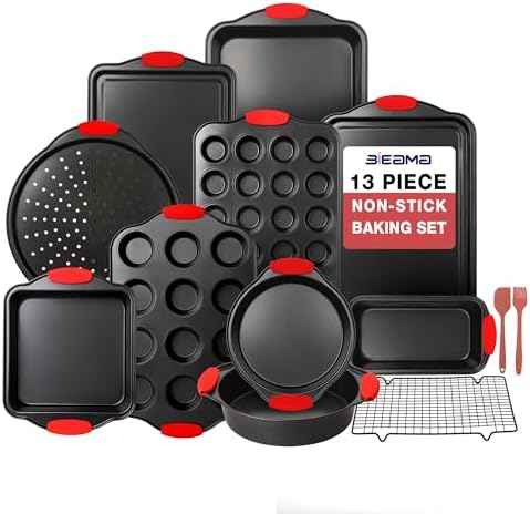 BIEAMA 13-Piece Baking Pans Sets, Nonstick Bakeware Sets