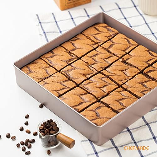 CHEFMADE 11-Inch Square Cake Pan, Non-Stick Deep Dish Bakeware for