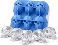 Skull Ice Cube Mold, 6-Cavity Silicone Ice Tray by DakGagMah