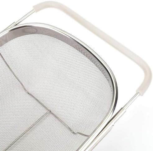 AJIODA Over The Sink Colander, 6 Quarts Stainless Steel Oval Colander