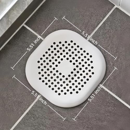 Silicone Shower Drain Hair Collector 2-piece Set, Anti Clogging Drain