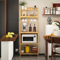 Trironsun Bamboo 5-Tier Bakers Rack, Microwave Stand (Nature)