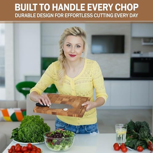 Bamboo Cutting Board Set of 3 in Large, XL and XXL Sizes, Heavy Duty