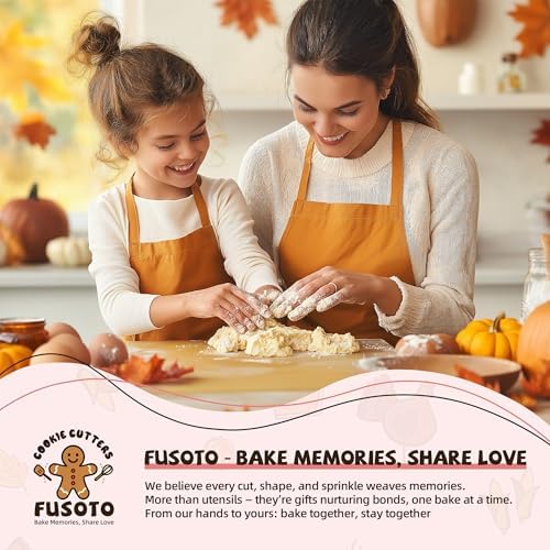 FUSOTO 6PCS Fall Leaf Cookie Cutter Set
