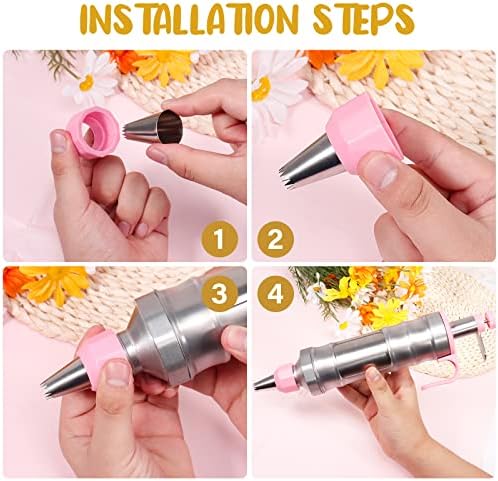 Dessert Decorating Syringe Set, Stainless Steel Frosting Piping Kit