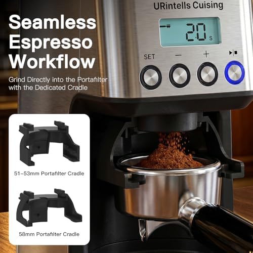 URintells Cuising Conical Burr Coffee Grinder, 51 Settings