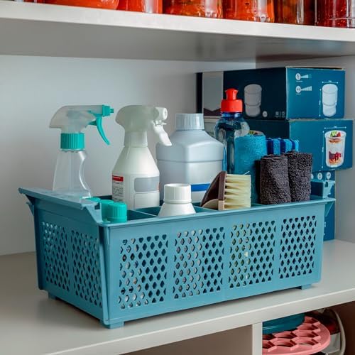 Flatware Rack – 8-slot Plastic Cutlery Basket – Large 16" Organizer