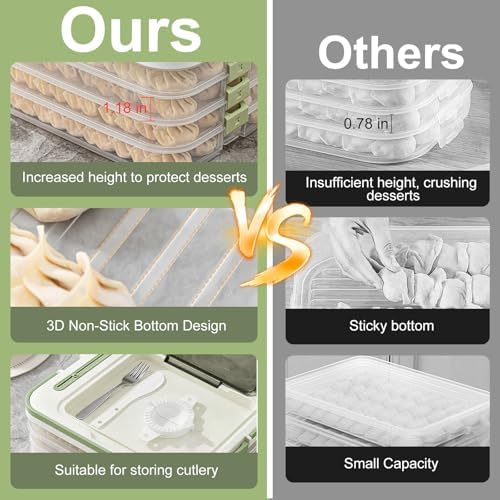 Plastic Cookie Storage Containers Airtight,4-Layer Cookie Carrier