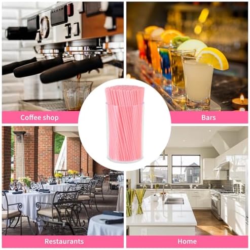 500 Pcs Pink Coffee Stir Sticks Set Coffee Stirrers Holder Acrylic