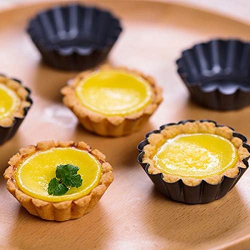 12 Packs Egg Tart Mold, Size 2.6 x 0.9inch, Cupcake Cake Muffin Mold