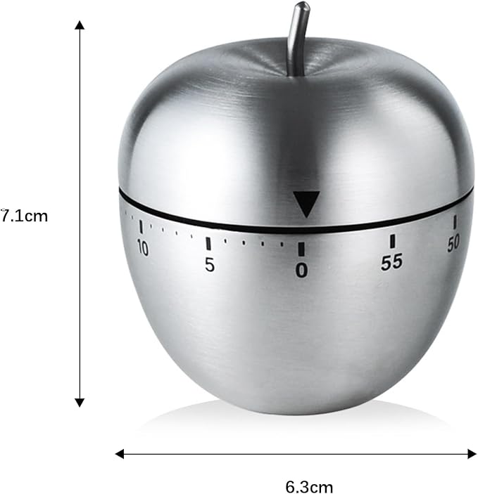 Mechanical Kitchen Timer, Cute Wind Up 60-Minute Manual Countdown - Image 2