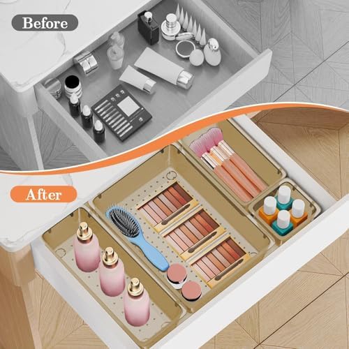 SpaceHacks 25 PCS Plastic Drawer Organizer, 4-Size