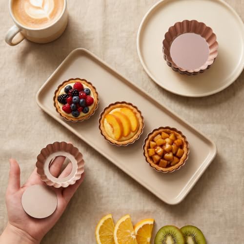24 Pcs Tart Pan with Removable Bottom, 3 Inch Mini Tart Pans