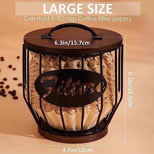 Yangbaga Coffee Filter Holder, Metal Filter Storage Container for