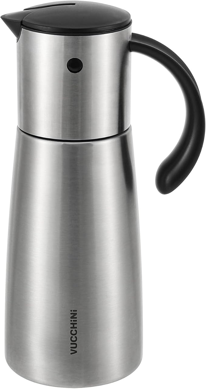 Vucchini Oil Dispenser Bottle Stainless Steel-Auto Flip Kitchen Oil and Vinegar by Vucchini