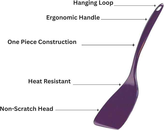 Spatula, Turner for Non-stick pans, Heat Resistant, BPA Free Melamine Utensil - Image 5