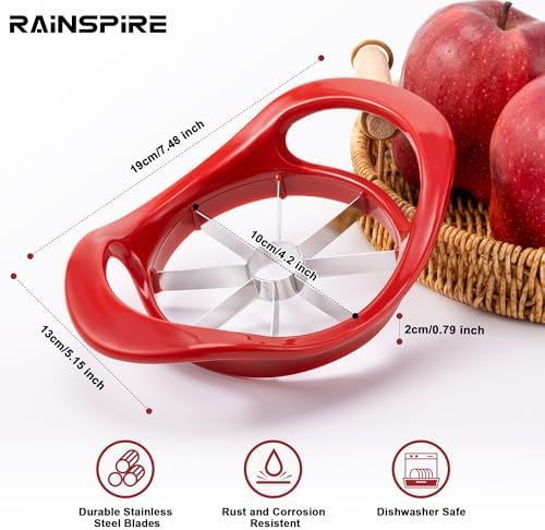 4.2" Upgrade Apple Slicer and Corer Ultra Sharp Blade Apple Cutter Red