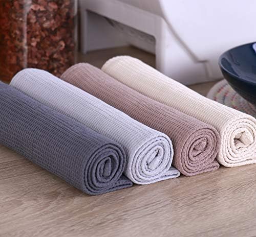 PY HOME & SPORTS Dish Towels Set, 100% Cotton Waffle Weave Kitchen