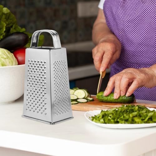 CALLARON Cheese Grater - Stainless Steel Vegetable Grater with Handle