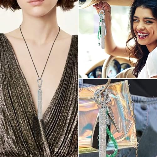 1 Pack Rhinestone Collapsible Stainless Steel Straw, Portable Straw