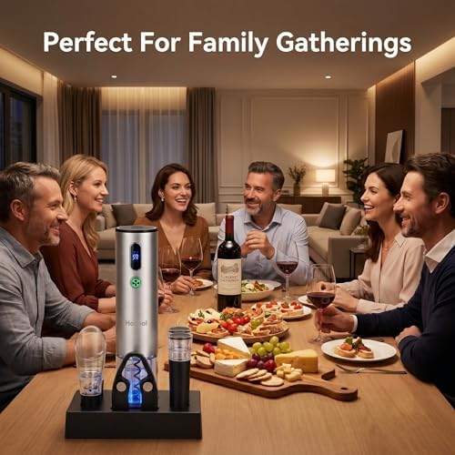 Electric Wine Opener with Wine Accessories -Rechargeable Wine Bottle
