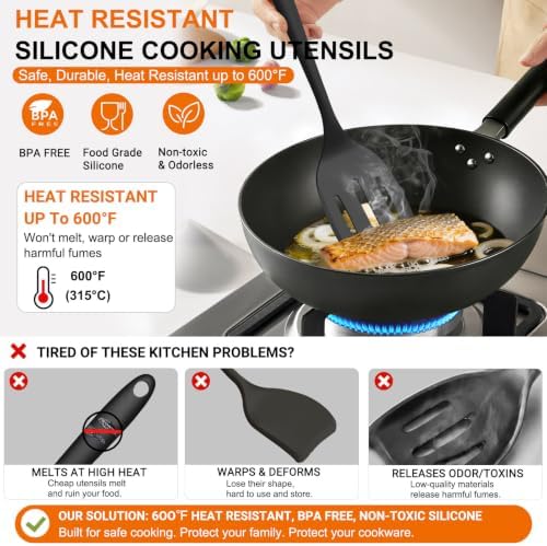 Beijiyi 4-Pack Silicone Spatula Set
