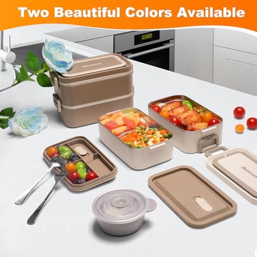 Stainless Steel 2-Layer Lunch Box, 2 L