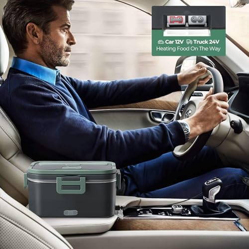 100W Electric Lunch Box for Adults 1.8L Portable Heated Lunch Box
