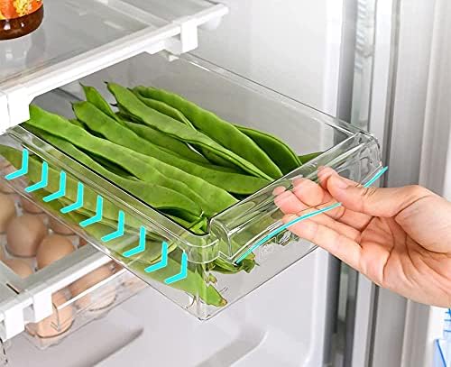 Refrigerator Pull Out Bin,Fridge Drawer Organizer, Refrigerator