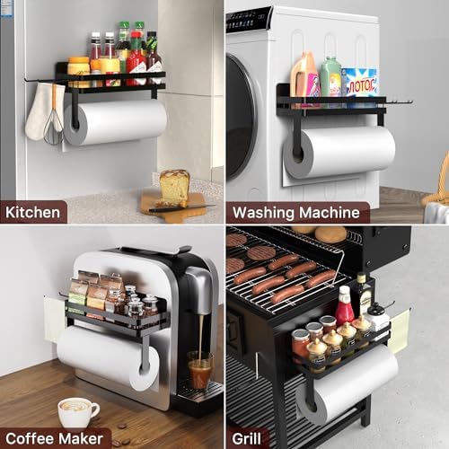 ZUNTO Magnetic Paper Towel Holder for Fridge, Black