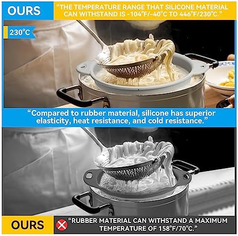 Collapsible Colander, Food Grade Silicone Colander for Kitchen