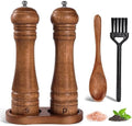 DEBETOOL Wooden Salt and Pepper Grinder Set, 8-inch Oak Mill