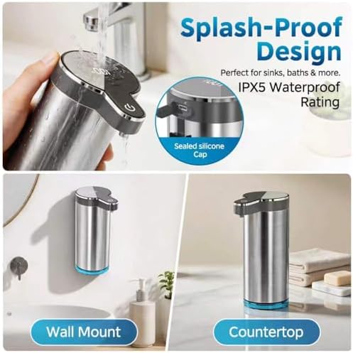 Automatic Foaming Soap Dispenser(IPX5 Waterproof, 12oz/350ml