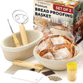 Complete Bread Proofing Baskets Set with 9 in and 10 in Banneton