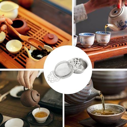 4 Pack Tea Strainers, Stainless Steel, Silver