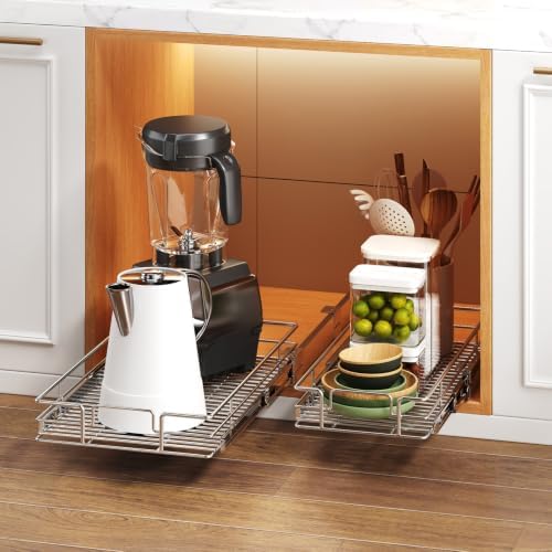 Pull Out Cabinet Organizer 51⁄2" W x 211⁄2" D, Heavy Duty Cabinet Pull