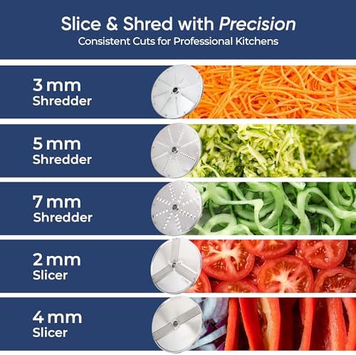 TK Commercial Vegetable Chopper, 550W, 5 Discs