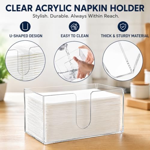 ZAVOOS 2 Pack Acrylic Paper Towel Holder