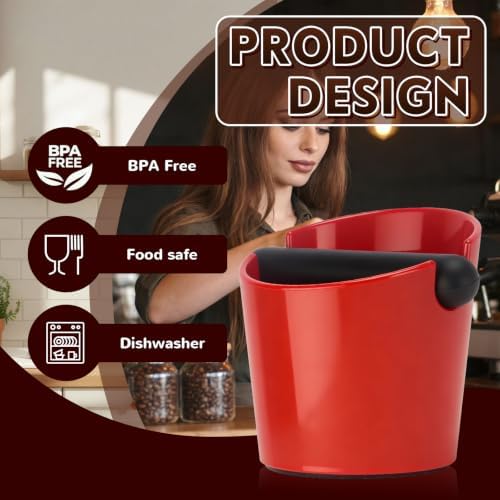Coffee Knock Box for Espresso,with Removable Knock Bar & Non-slip