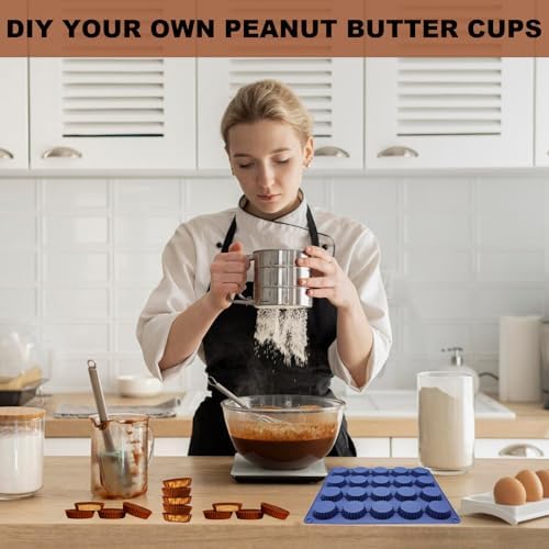 Peanut Butter Cup Molds, King-Size Chocolate Molds, Silicone Mold for