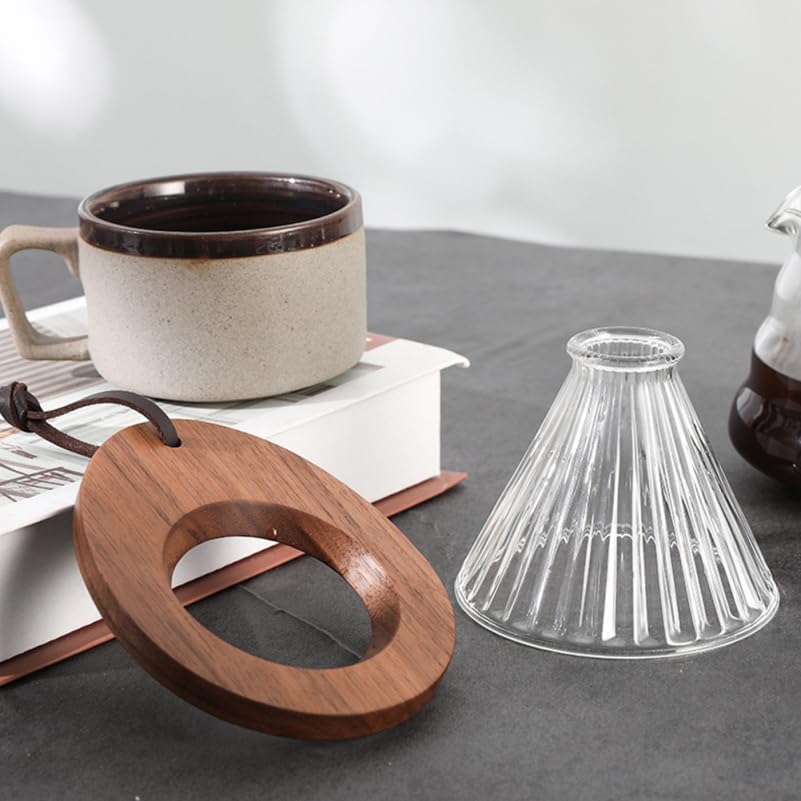 IMIKEYA Wooden Coffee Dripper Stand Coffee Maker Stand