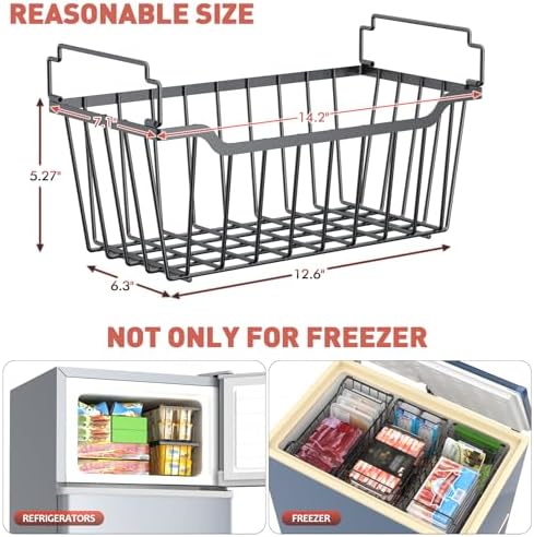 Goovilla Freezer Organizer Bins, 5-7 Cu.FT Chest Freezer, 4 Pack