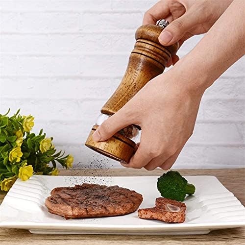 Haomacro Wood Manual Salt and Pepper Grinder Set