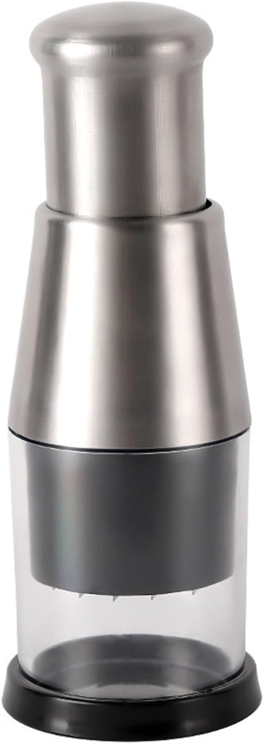 Manual Food Chopper, 6.3 X 2.4in Compact Mini Dicer, 304 Stainless