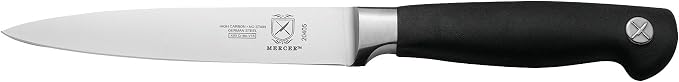 Mercer Culinary M20050 Genesis 6-Piece Wood / Glass Knife Block Set - Image 7