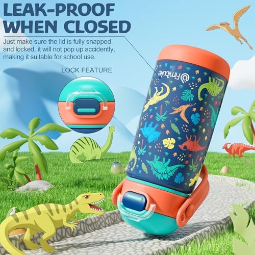 Fimibuke 18oz Kids Water Bottle Insulated Stainless Steel Toddler Cup