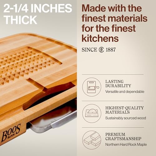 John Boos Carving Series Maple Cutting Board, 24 x 18 Inches