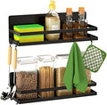 2-Pack Black Magnetic Spice Rack for Refrigerator